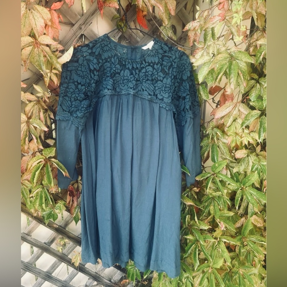 H&M Teal Lace Dress